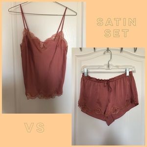 NWOT Victoria’s Secret Satin Pajama Set